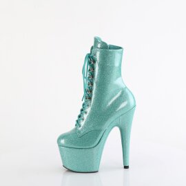 Pleaser ADORE-1020GP Botines de Plataforma de Charol con purpurina en color turquesa EU-39 / US-9