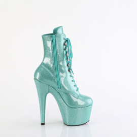 Pleaser ADORE-1020GP Botines de Plataforma de Charol con purpurina en color turquesa EU-39 / US-9