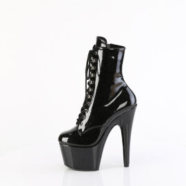 Pleaser ADORE-1020GP Botines de Plataforma de Charol con purpurina en color Negro EU-41 / US-11