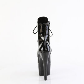 Pleaser ADORE-1020GP Botines de Plataforma de Charol con purpurina en color Negro EU-41 / US-11