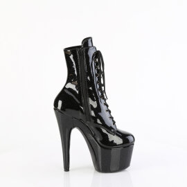 Pleaser ADORE-1020GP Botines de Plataforma de Charol con purpurina en color Negro EU-41 / US-11