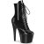 Pleaser ADORE-1020GP Botines de Plataforma de Charol con purpurina en color Negro EU-41 / US-11