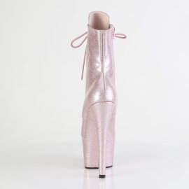 Pleaser ADORE-1020GP Botines de Plataforma de Charol con purpurina en color rosa empolvado EU-44 / US-14
