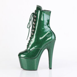 Pleaser ADORE-1020GP Botines de Plataforma de Charol con purpurina en color verde EU-38 / US-8