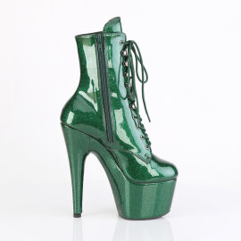 Pleaser ADORE-1020GP Botines de Plataforma de Charol con purpurina en color verde EU-38 / US-8