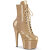 Pleaser ADORE-1020GP Botines de Plataforma de Charol con purpurina en color dorado EU-44 / US-14