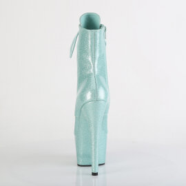Pleaser ADORE-1020GP Botines de Plataforma de Charol con purpurina en color verde menta EU-39 / US-9