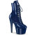 Pleaser ADORE-1020GP Botines de Plataforma de Charol con purpurina en color azul EU-42 / US-12