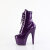Pleaser ADORE-1020GP Botines de Plataforma de Charol con purpurina en color lila oscuro EU-38 / US-8