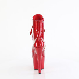 Pleaser ADORE-1020GP Botines de Plataforma de Charol con purpurina en color Rojo EU-42 / US-12