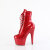Pleaser ADORE-1020GP Botines de Plataforma de Charol con purpurina en color Rojo EU-42 / US-12