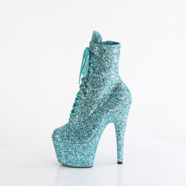 Pleaser ADORE-1020GWR Botines de Plataforma con Brillo Turquesa - Talla EU-39 / US-9