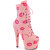 Pleaser ADORE-1020KISSES Botines de Plataforma de Cuero Sintético Rosa - Talla EU-38 / US-8