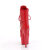 Pleaser ADORE-1020RM Botines de Plataforma de cuero sintético con malla con pedrería roja en talla EU-35 / US-5