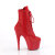 Pleaser ADORE-1020RM Botines de Plataforma de cuero sintético con malla con pedrería roja en talla EU-35 / US-5