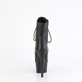 Pleaser ADORE-1021 Botines de Plataforma de cuero Negro - Talla EU-40 / US-10