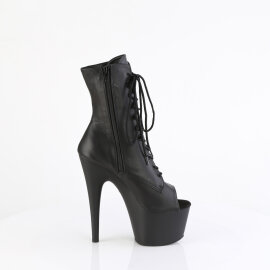 Pleaser ADORE-1021 Botines de Plataforma de cuero Negro - Talla EU-40 / US-10