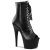 Pleaser ADORE-1021 Botines de Plataforma de cuero Negro - Talla EU-40 / US-10