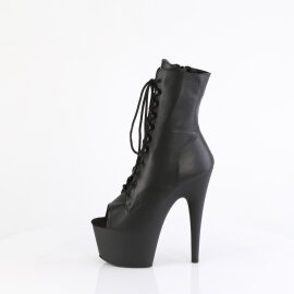Pleaser ADORE-1021 Botines de Plataforma de cuero Negro - Talla EU-41 / US-11