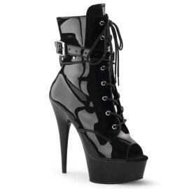 Pleaser Botín DELIGHT-1033 Negro Charol EU-35 / US-5