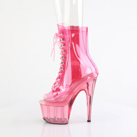 Pleaser ADORE-1021C-T Botines de Plataforma translúcidas rosa - Talla EU-35 / US-5