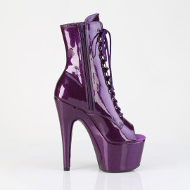 Pleaser ADORE-1021GP Botines de Plataforma de Charol con Brillo Lila Oscuro - Talla EU-38 / US-8