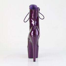 Pleaser ADORE-1021GP Botines de Plataforma de Charol con Brillo Lila Oscuro - Talla EU-39 / US-9