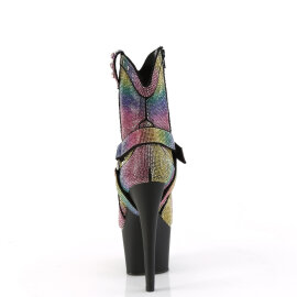 Pleaser ADORE-1029RS Botines de Plataforma con Pedrería Multicolores - Talla EU-40 / US-10
