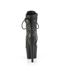 Pleaser ADORE-1033 Botines de Plataforma de Cuero Sintético Negro - Talla EU-35 / US-5