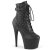 Pleaser ADORE-1033 Botines de Plataforma de Cuero Sintético Negro - Talla EU-35 / US-5