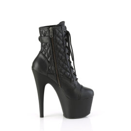 Pleaser ADORE-1033 Botines de Plataforma de Cuero Sintético Negro - Talla EU-36 / US-6