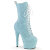 Pleaser ADORE-1040GR Botines de Plataforma de Lentejuelas de Hologramagrama Cromado con Pedrería Azul - Talla EU-35 / US-5