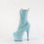 Pleaser ADORE-1040GR Botines de Plataforma de Lentejuelas de Hologramagrama Cromado con Pedrería Azul - Talla EU-35 / US-5
