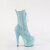 Pleaser ADORE-1040GR Botines de Plataforma de Lentejuelas de Hologramagrama Cromado con Pedrería Azul - Talla EU-35 / US-5
