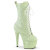 Pleaser ADORE-1040GR Botines de Plataforma de Lentejuelas de Hologramagrama Cromado con Pedrería Verde - Talla EU-35 / US-5