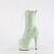Pleaser ADORE-1040GR Botines de Plataforma de Lentejuelas de Hologramagrama Cromado con Pedrería Verde - Talla EU-36 / US-6