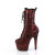 Pleaser ADORE-1040SPF Botines de Plataforma de Tela con Estampado de Serpiente Metálico Rojo EU-37 / US-7
