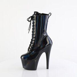 Pleaser ADORE-1040WR-HG Botines de Plataforma de Charol Negro Hologramagráfico EU-36 / US-6
