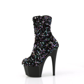 Pleaser ADORE-1042SQ Botines de Plataforma con Lentejuelas Negras EU-35 / US-5