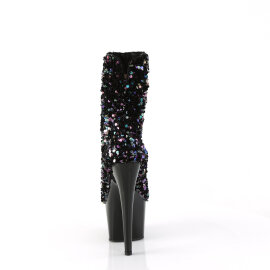 Pleaser ADORE-1042SQ Botines de Plataforma con Lentejuelas Negras EU-35 / US-5