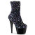 Pleaser ADORE-1042SQ Botines de Plataforma con Lentejuelas Negras EU-35 / US-5