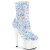Pleaser ADORE-1042SQ Botines de Plataforma con Lentejuelas Blancas EU-38 / US-8