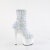 Pleaser ADORE-1042SQ Botines de Plataforma con Lentejuelas Blancas EU-38 / US-8
