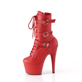 Pleaser ADORE-1043 Botines de Plataforma de Cuero Sintético Rojo EU-35 / US-5