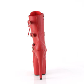 Pleaser ADORE-1043 Botines de Plataforma de Cuero Sintético Rojo EU-35 / US-5