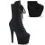 Pleaser ADORE-1045VEL Botines de Plataforma de Terciopelo Negro EU-36 / US-6