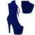 Pleaser ADORE-1045VEL Botines de Plataforma de Terciopelo Azul EU-36 / US-6