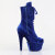 Pleaser ADORE-1045VEL Botines de Plataforma de Terciopelo Azul EU-36 / US-6