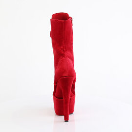 Pleaser ADORE-1045VEL Botines con Plataforma de terciopelo Rojo EU-42 / US-12
