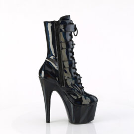 Pleaser ADORE-1046 Botines con Plataforma de Charol Hologramagráfico Negro EU-35 / US-5